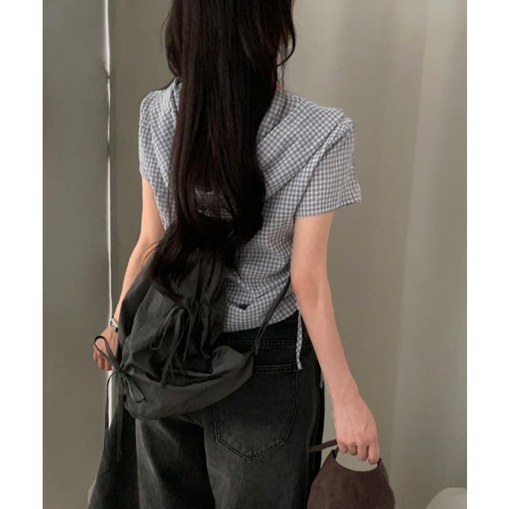 ギンガムチェックZIPフード付きシャツ | Axis | 詳細画像1 