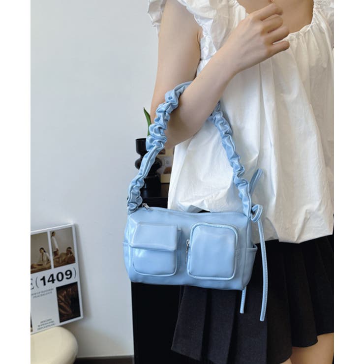 フロントポケットPUショルダーバッグ | Axis | 詳細画像3 