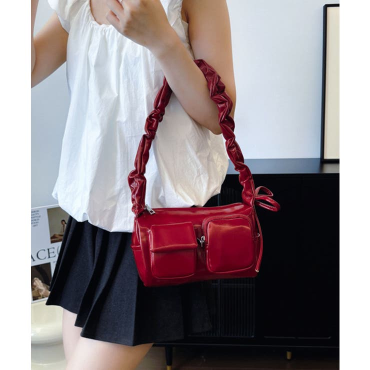 フロントポケットPUショルダーバッグ | Axis | 詳細画像6 