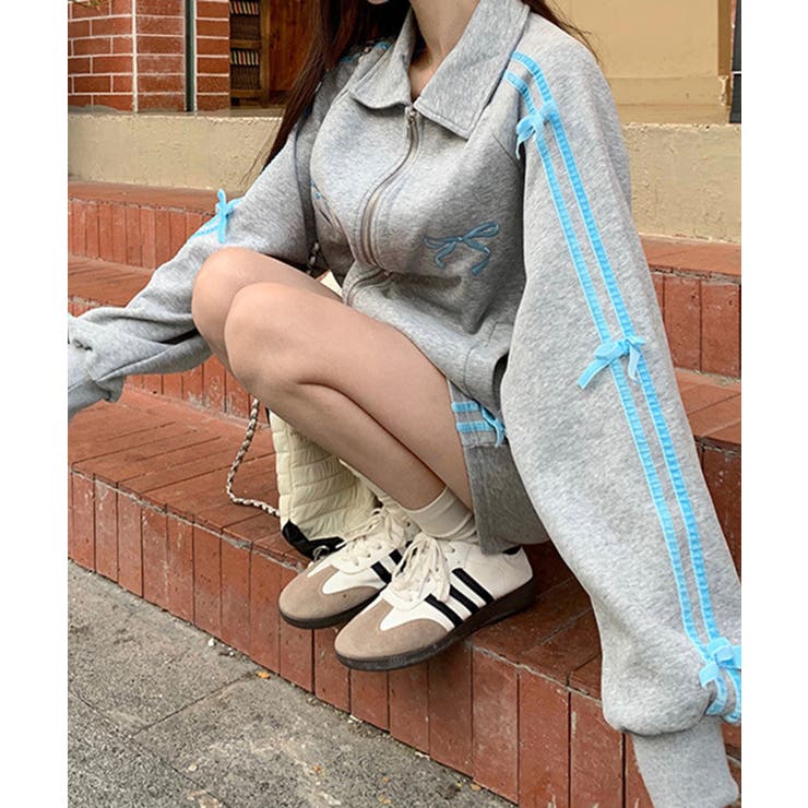 リボン付きスウエットZIPトップス | Axis | 詳細画像5 