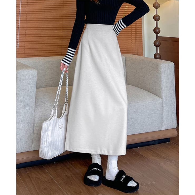 ホワイト | フレアAラインロングスカート | Axis