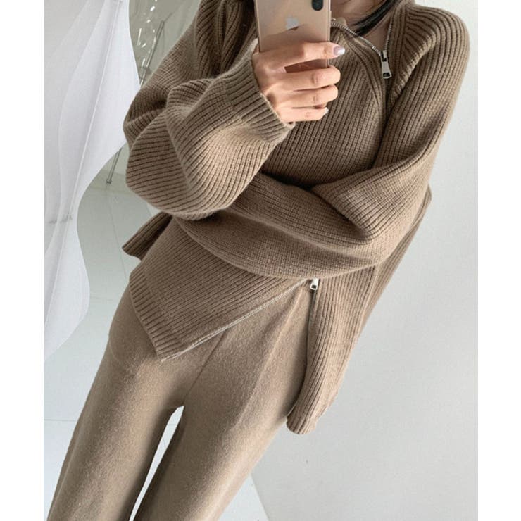 アシンメトリーZIPニット | Axis | 詳細画像8 