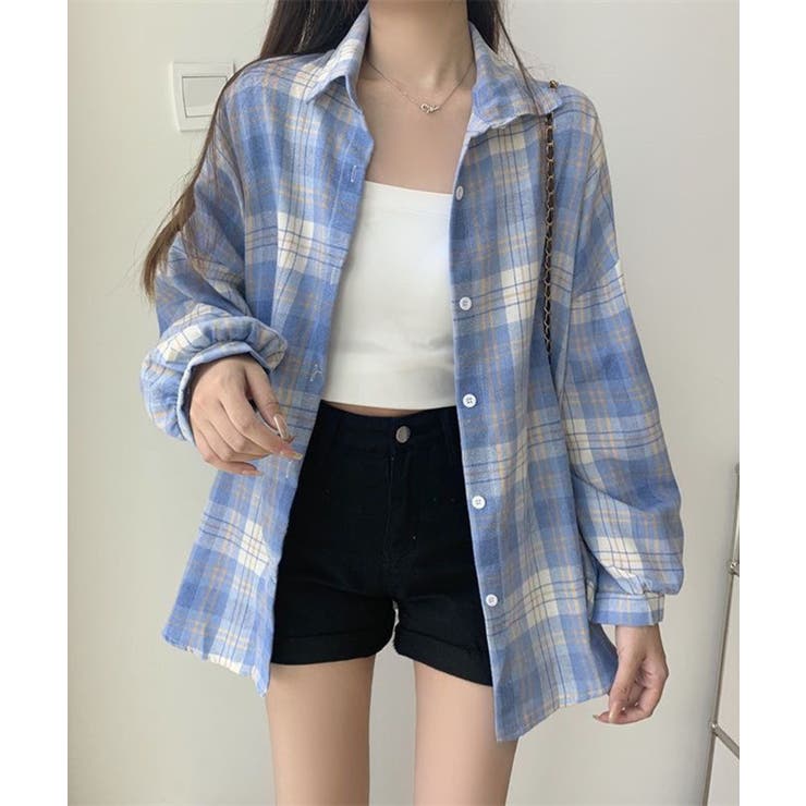 ブルー | マドラスチェックシャツ | Axis