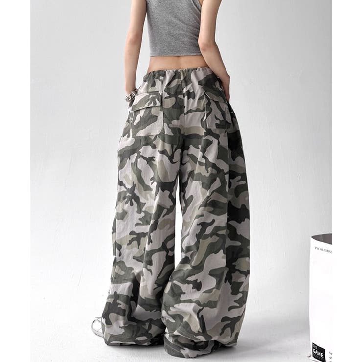 カモフラ柄ドロストワイドパンツ | Axis | 詳細画像5 