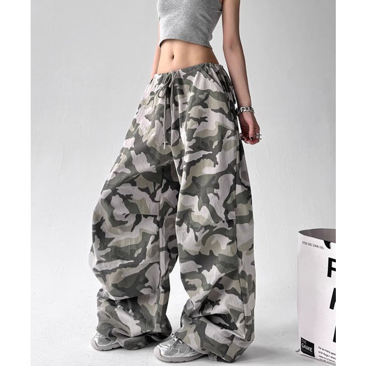 カモフラ柄ドロストワイドパンツ | Axis | 詳細画像6 