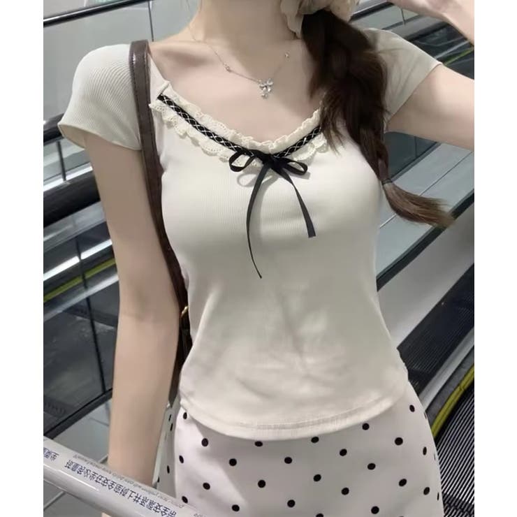 リボンレース デザインコンパクトトップス | Axis | 詳細画像3 