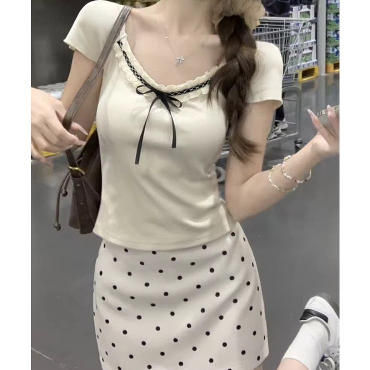 リボンレース デザインコンパクトトップス | Axis | 詳細画像4 