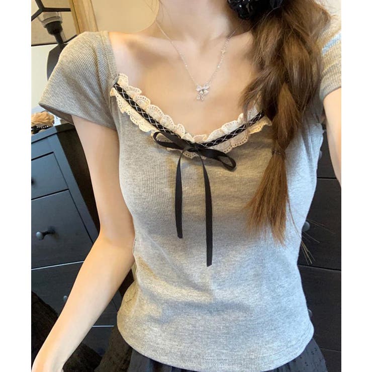 リボンレース デザインコンパクトトップス | Axis | 詳細画像7 