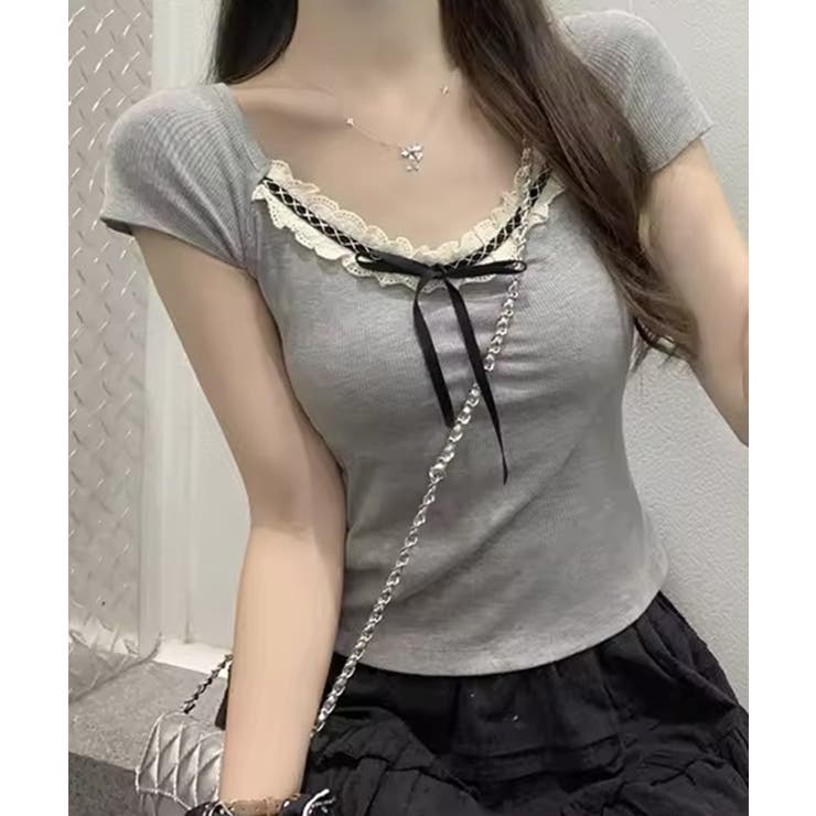 リボンレース デザインコンパクトトップス | Axis | 詳細画像8 