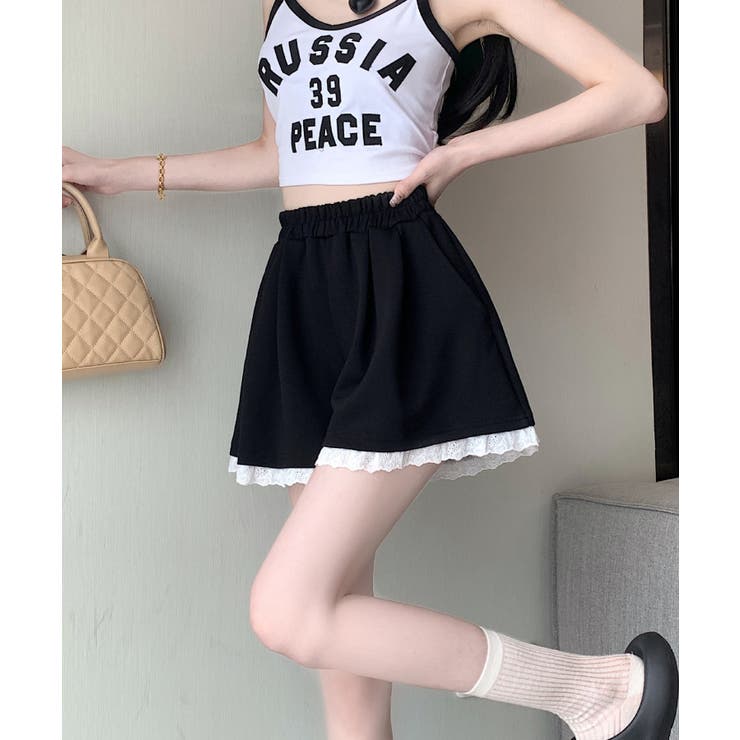 裾レースAラインスウェットハーフパンツ | Axis | 詳細画像5 