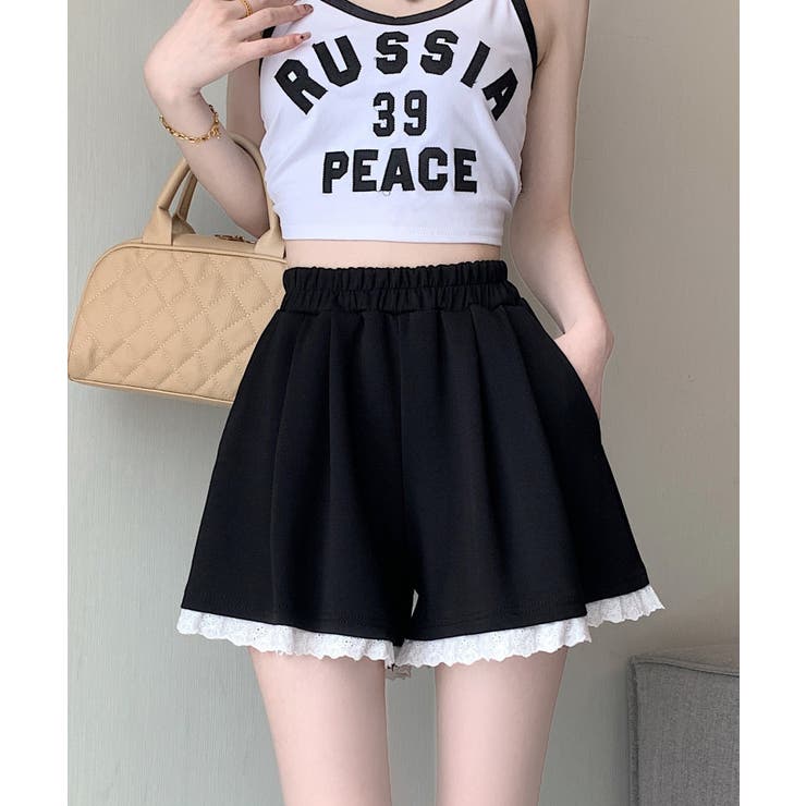 裾レースAラインスウェットハーフパンツ | Axis | 詳細画像6 