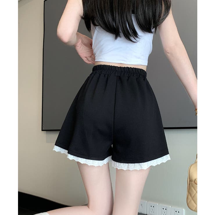 裾レースAラインスウェットハーフパンツ | Axis | 詳細画像8 