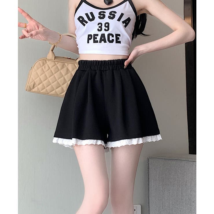 裾レースAラインスウェットハーフパンツ | Axis | 詳細画像9 