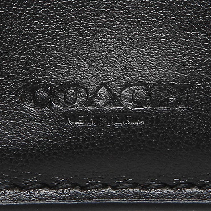 COACH コーチ 二つ折り財布 シグネチャー☆ブラック メンズ 新品 038-