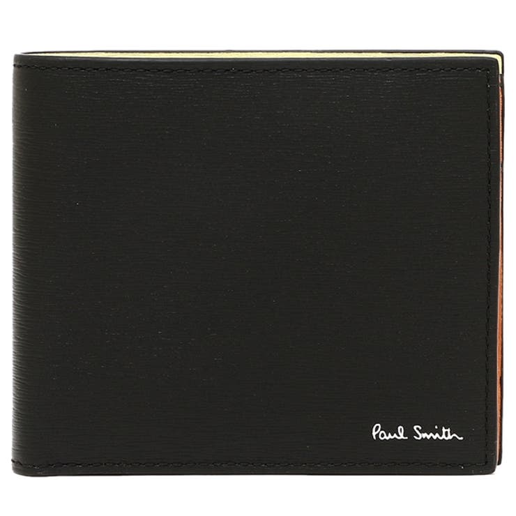 ポールスミス 二つ折り財布 ブラック[品番：AXEB0025776]｜AXES