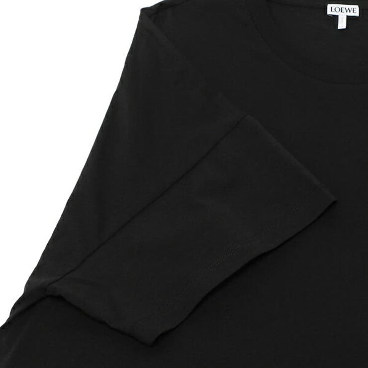 LOEWE - LOEWE / ロエベ | アナグラム ロゴ スリット オーバー Tシャツ カットソー | S | ブラック | レディース LOEWE / ロエベ | アナグラム ロゴ スリット オーバー Tシャツ