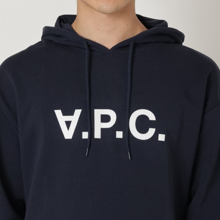 アーペーセーパーカーミロフーディートップスプルオーバーネイビーメンズAPCH27833COFDXIAK