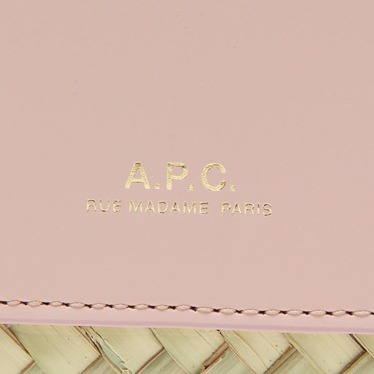 アーペーセーハンドバッグかごバッグパニエカゴバッグショルダーバッグ2WAYベージュピンクレディースAPCF61586PLAABFAL