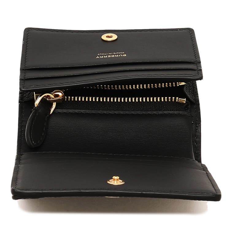 ❤美品 バーバリー BURBERRY 二折財布 レザー ブラック TBロゴ