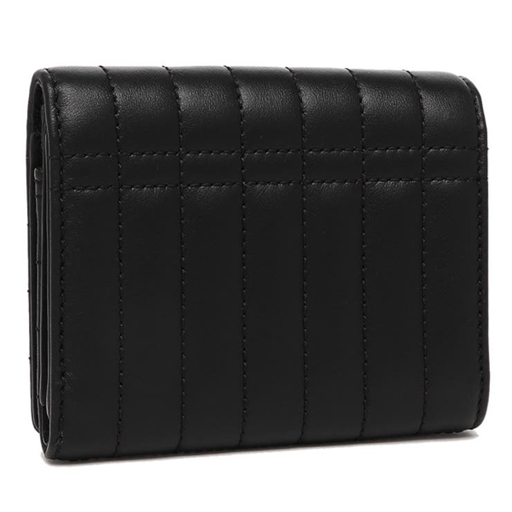 バーバリー三つ折り財布ローラコンパクト財布ブラックレディースBURBERRY8064823A1189