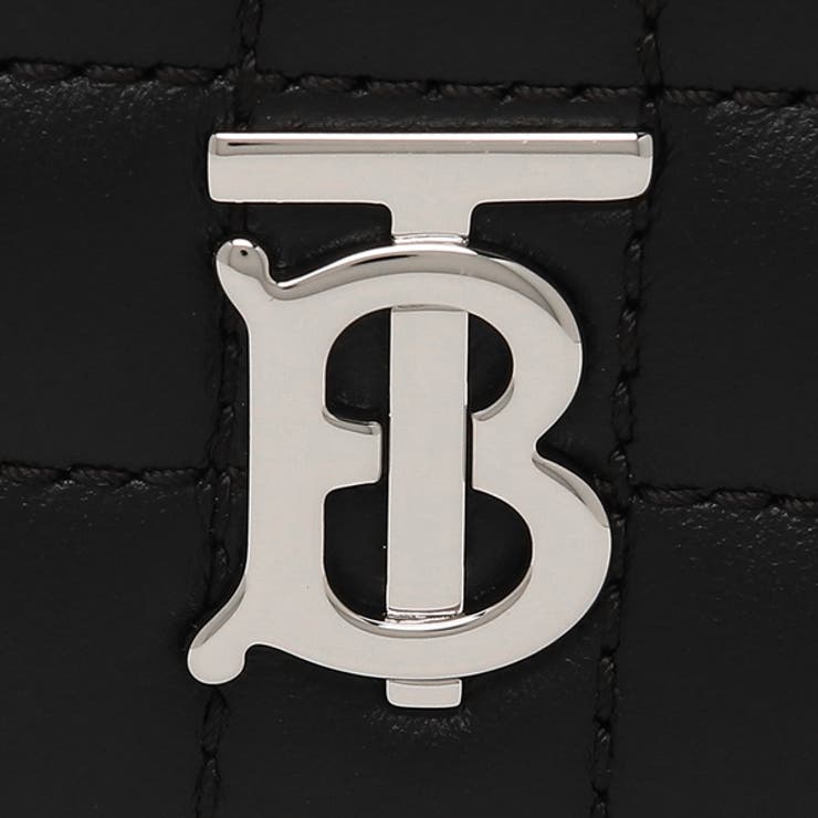 バーバリー三つ折り財布ローラコンパクト財布ブラックレディースBURBERRY8064823A1189