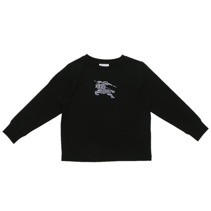 バーバリー子供服トップスプルオーバースウェットブラックキッズBURBERRY8069210A1189
