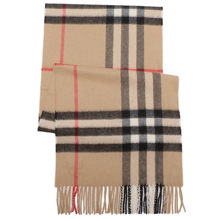 バーバリーマフラージャイアントチェックベージュブラックレディースBURBERRY8076576A7026