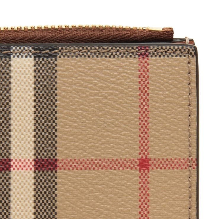 美品Burberry 二つ折り財布 ベージュ/ボルドー バーバリー 二つ折り財布 ベージュ[品番：AXEB0037787]｜AXES