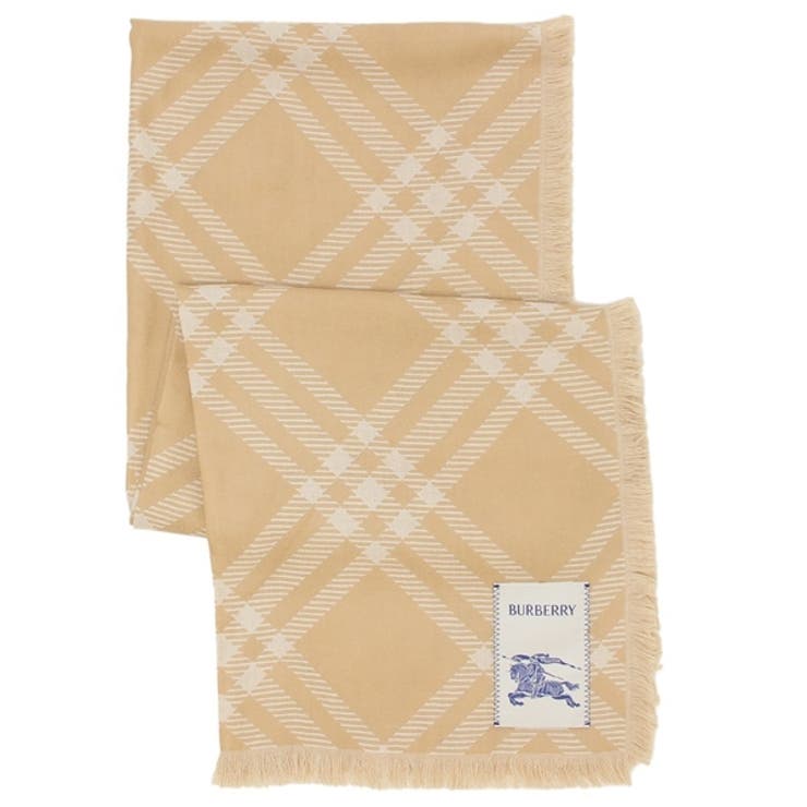 バーバリースカーフワイドチェックブラウンベージュレディースBURBERRY8112462B9719