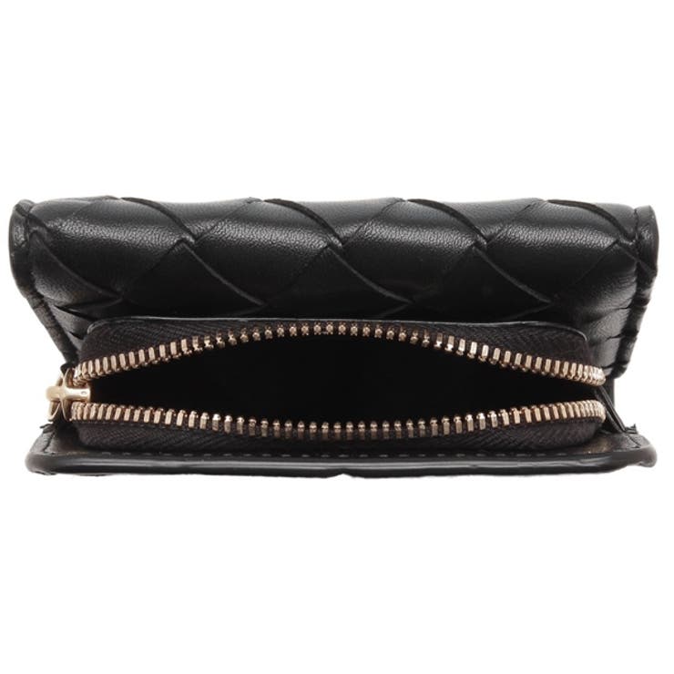 ボッテガヴェネタ三つ折り財布ミニ財布ブラックレディースBOTTEGAVENETA741731VCPP28425