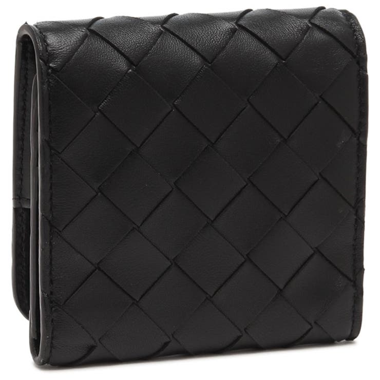 ボッテガヴェネタ三つ折り財布ミニ財布ブラックレディースBOTTEGAVENETA741731VCPP28425