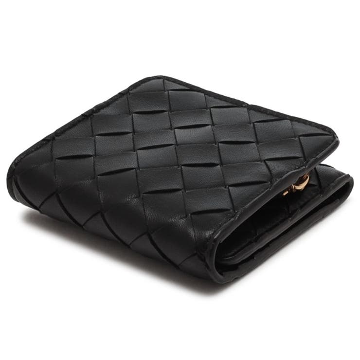 ボッテガヴェネタ三つ折り財布ミニ財布ブラックレディースBOTTEGAVENETA741731VCPP28425