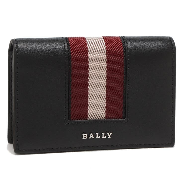 BALLY 新品 カードケース Bally バリー BALLY カードケース ブラック レザー 赤/白