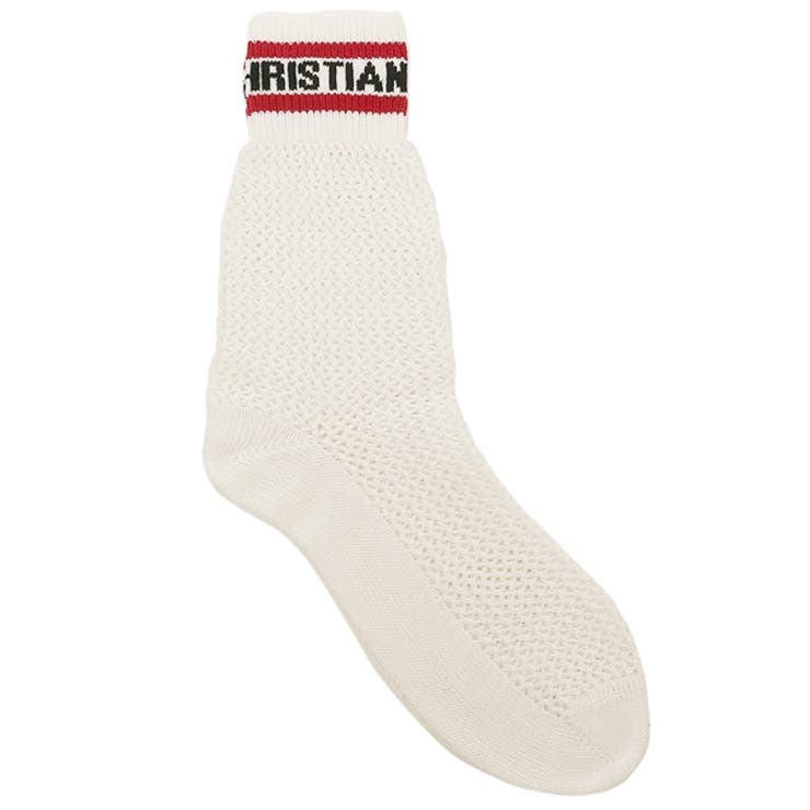 クリスチャンディオール靴下ソックススポーティロゴホワイトレディースChristianDior14SOC503A203485