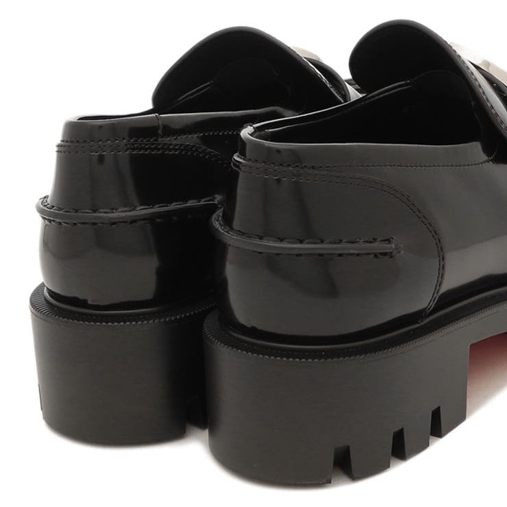 クリスチャンルブタンローファーオックスフォードブラックシルバーレディースChristianLouboutin3221081B439