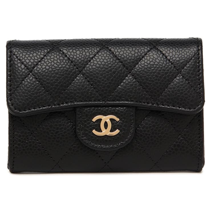 シャネルカードケースマトラッセゴールド金具ブラックレディースCHANELAP0214Y01864C3906