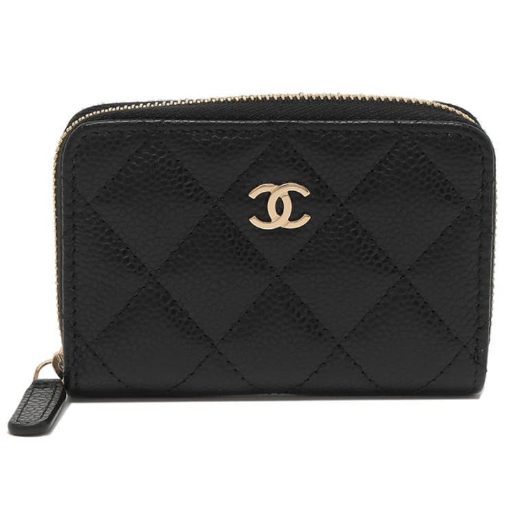 シャネルカードケースマトラッセゴールド金具ブラックレディースCHANELAP0216Y01864C3906