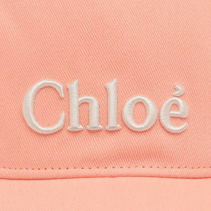 クロエ帽子ベースボールキャップロゴ刺繍ピンクガールズCHLOEC2042948D