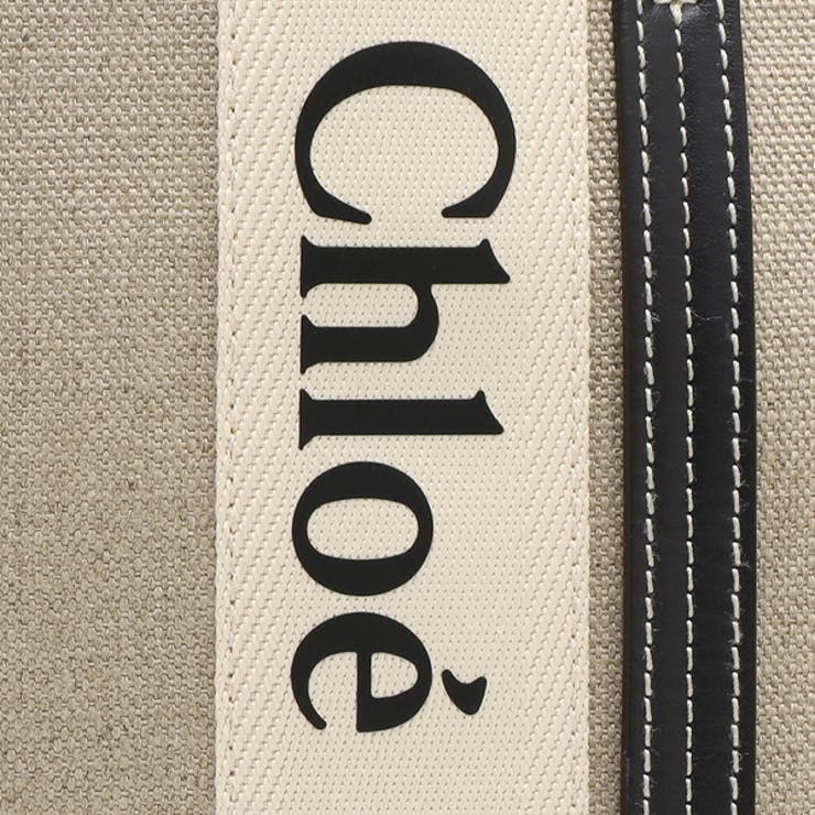 クロエトートバッグウッディミディアムベージュネイビーレディースCHLOECHC22AS383I2691J