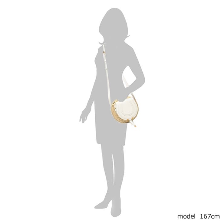 クロエショルダーバッグマーシーかごバッグカゴバッグクロスボディバッグホワイトレディースCHLOECHC23SS736I32101