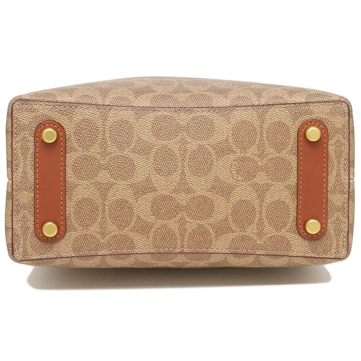 コーチハンドバッグシグネチャーウィロウショルダーバッグブラウンベージュレディースCOACHC3890B4NQ4