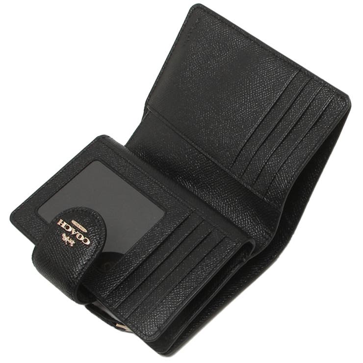 コーチアウトレット二つ折り財布ブラックレディースCOACH6390IMBLK