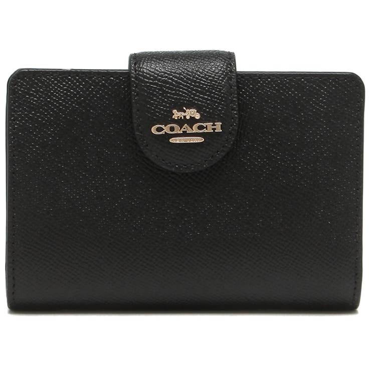 コーチアウトレット二つ折り財布ブラックレディースCOACH6390IMBLK