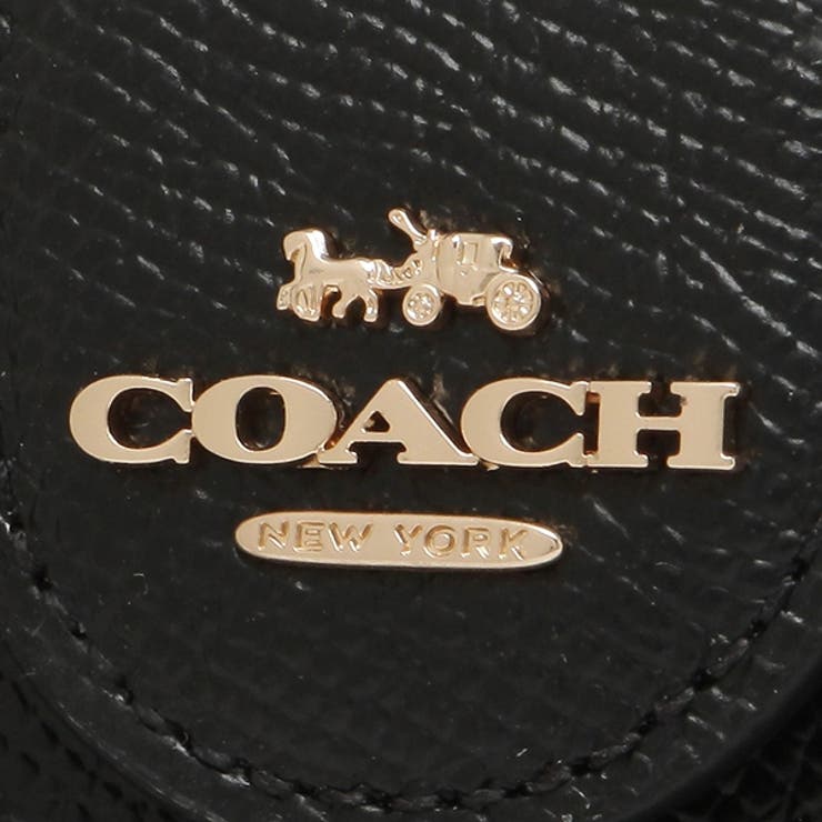 コーチアウトレット二つ折り財布ブラックレディースCOACH6390IMBLK