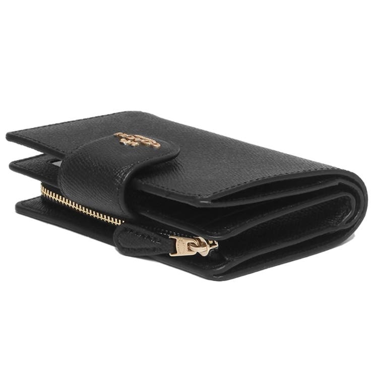 コーチアウトレット二つ折り財布ブラックレディースCOACH6390IMBLK