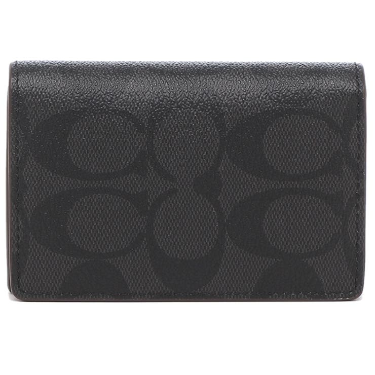 コーチアウトレットカードケース名刺入れシグネチャーブラックメンズCOACH91633QBLWO