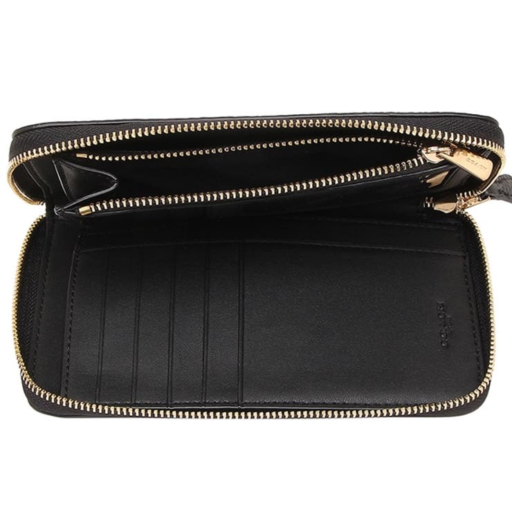 コーチアウトレット二つ折り財布ブラックレディースCOACHC4124IMBLK