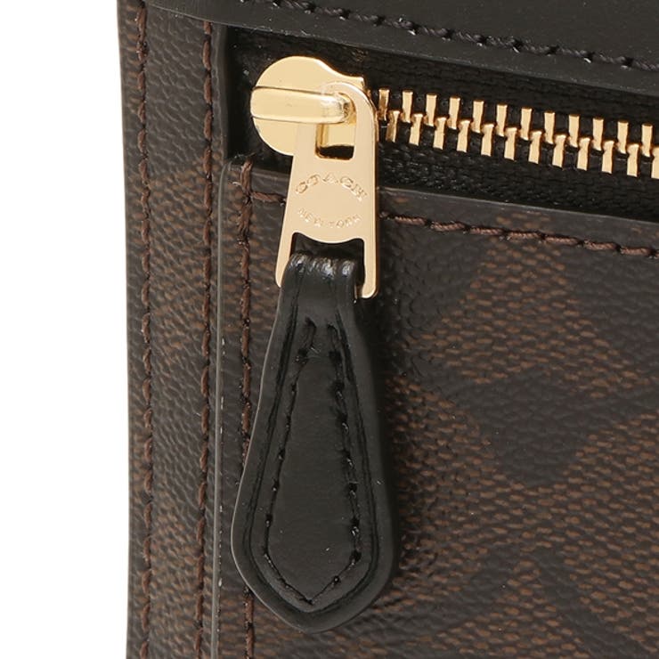 コーチアウトレット長財布シグネチャーブラウンブラックレディースCOACHC5966IMAA8