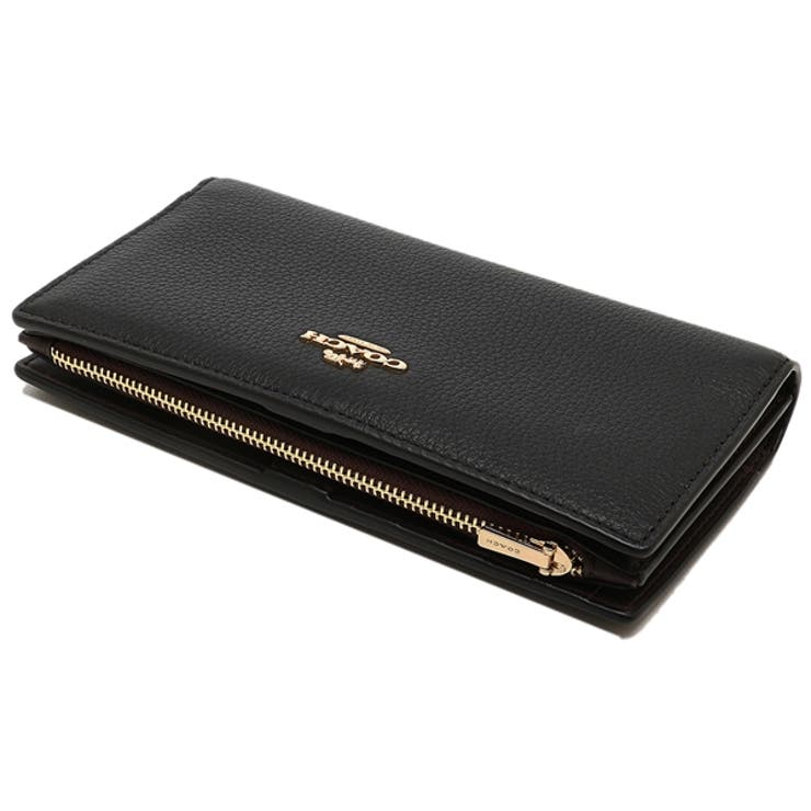 コーチアウトレット長財布ブラックレディースCOACHC8329IMBLK