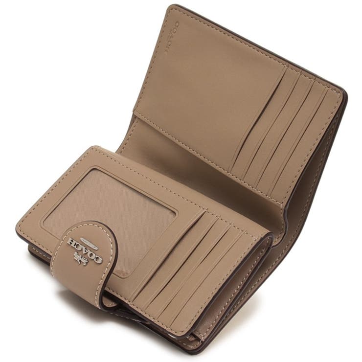 コーチアウトレット二つ折り財布シグネチャーミディアムコーナージップウォレットベージュレディースCOACHCW786SVPWH